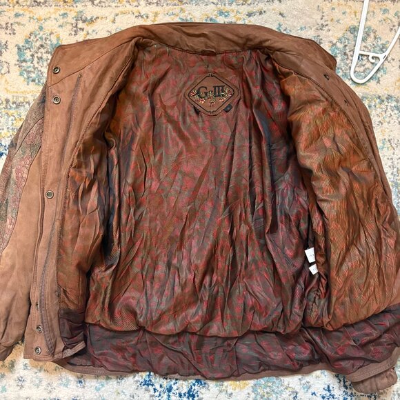 G-III Floral Leather Jacket, Vintage, Size Small - Picture 4 of 6